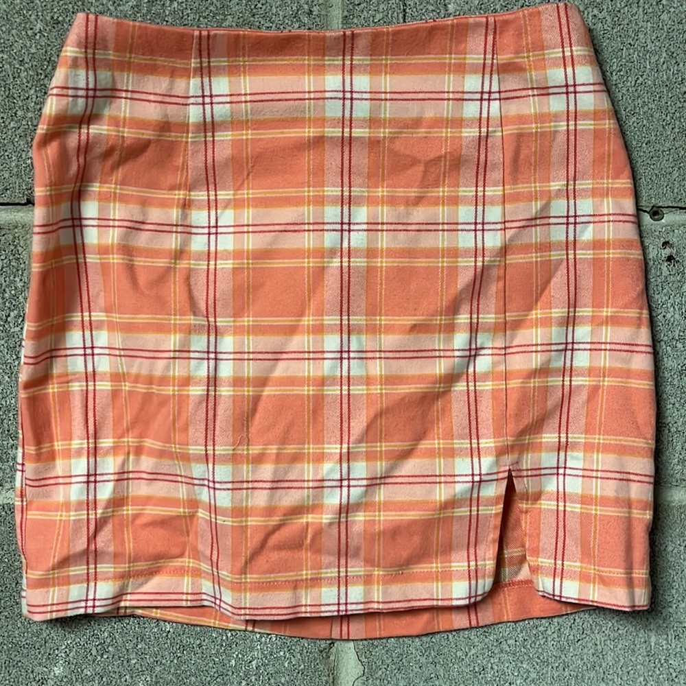 Plaid mini skirt